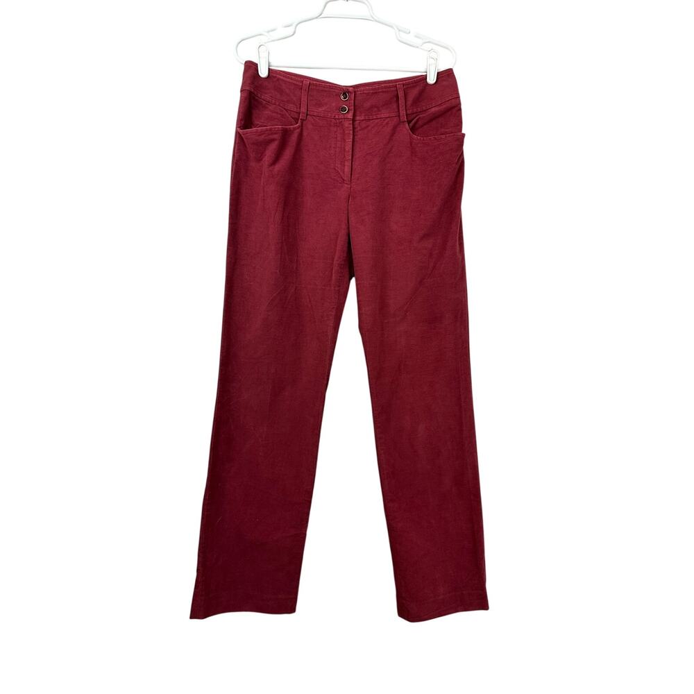 Etro Cotton Micro suede Red Trousers 48 or 12
